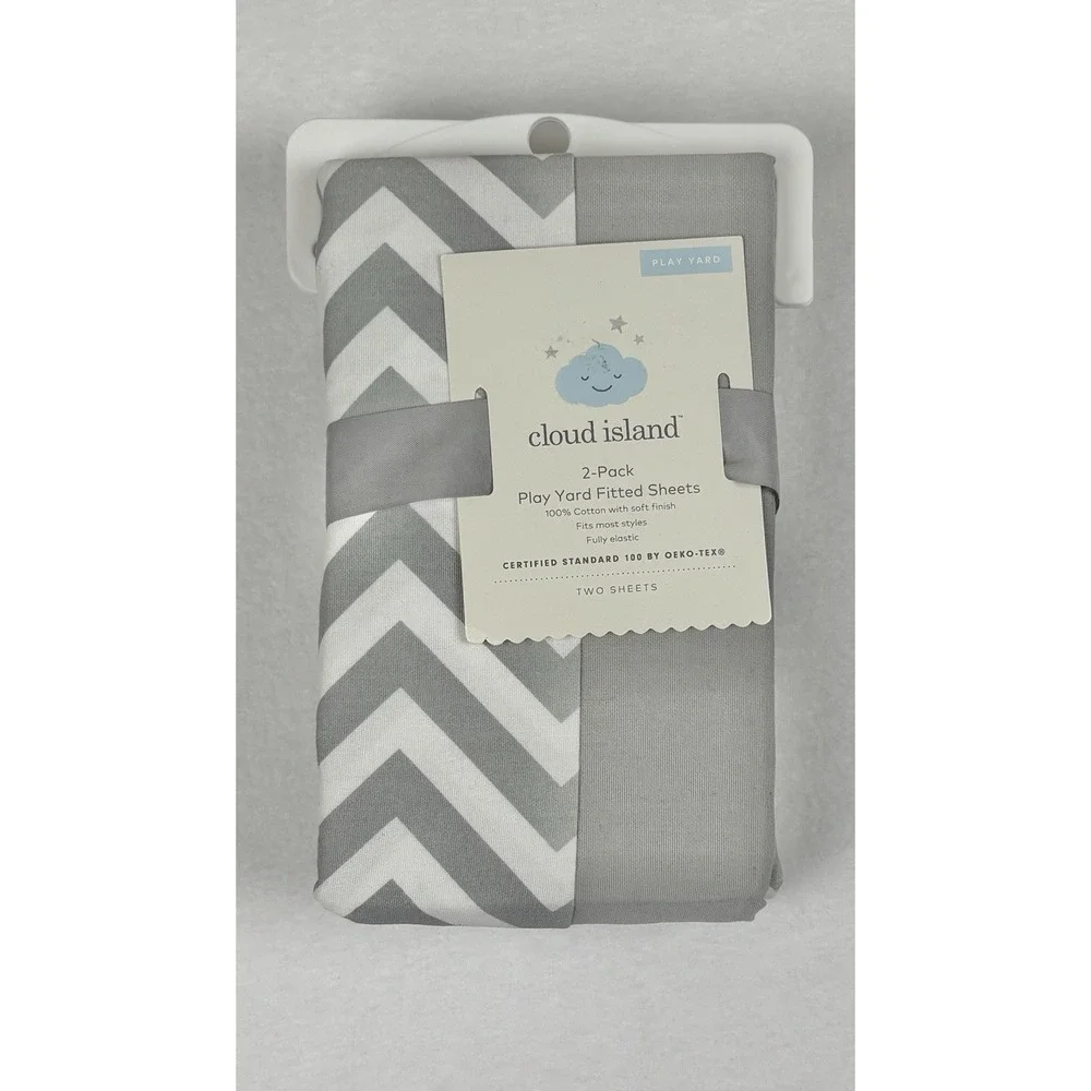 Cloud Island Baby Bedding Bundle Play Yard Sheets + Changing Pad Covers Bundle